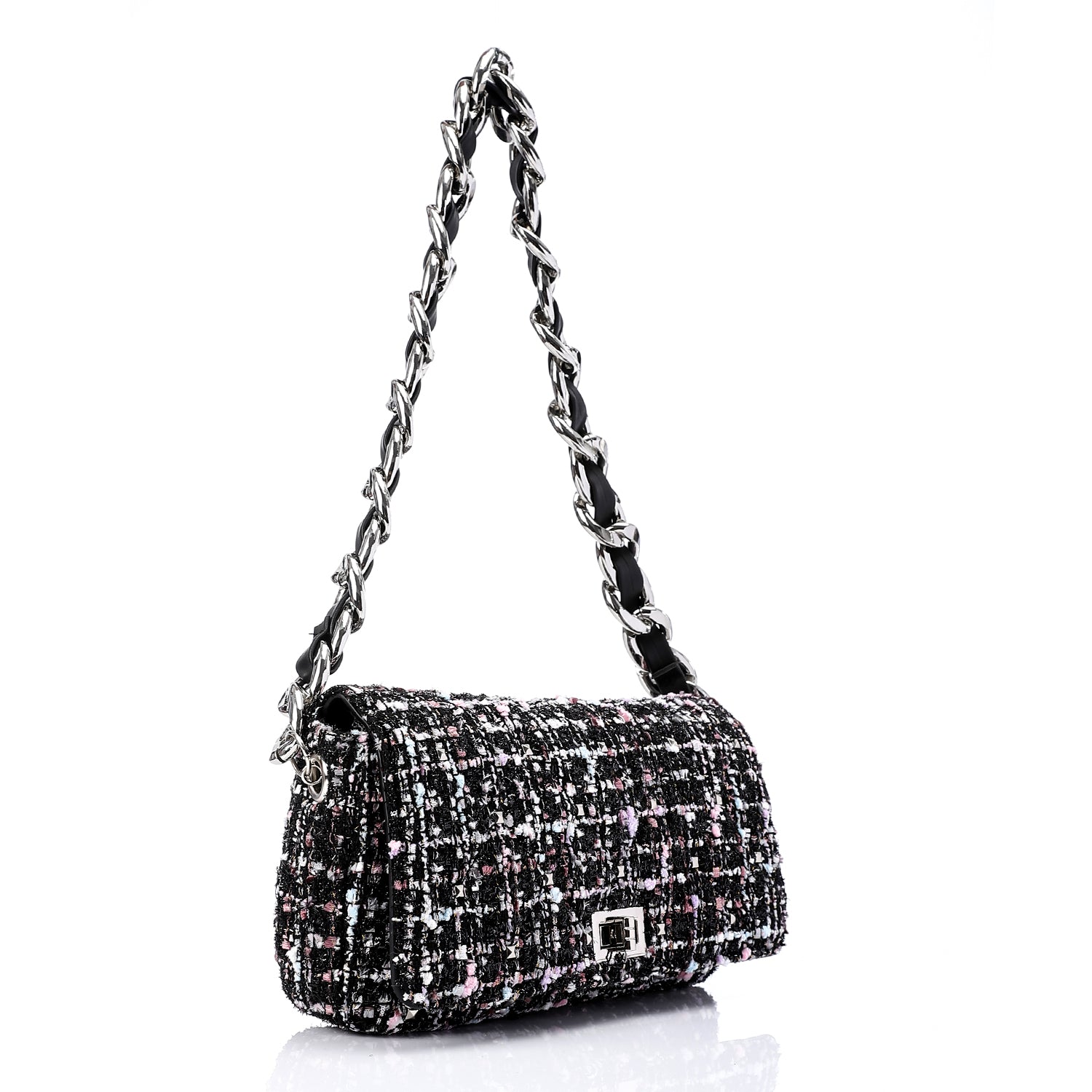 LID-DVTF-050 Metal Lock Closure Shoulder Bag