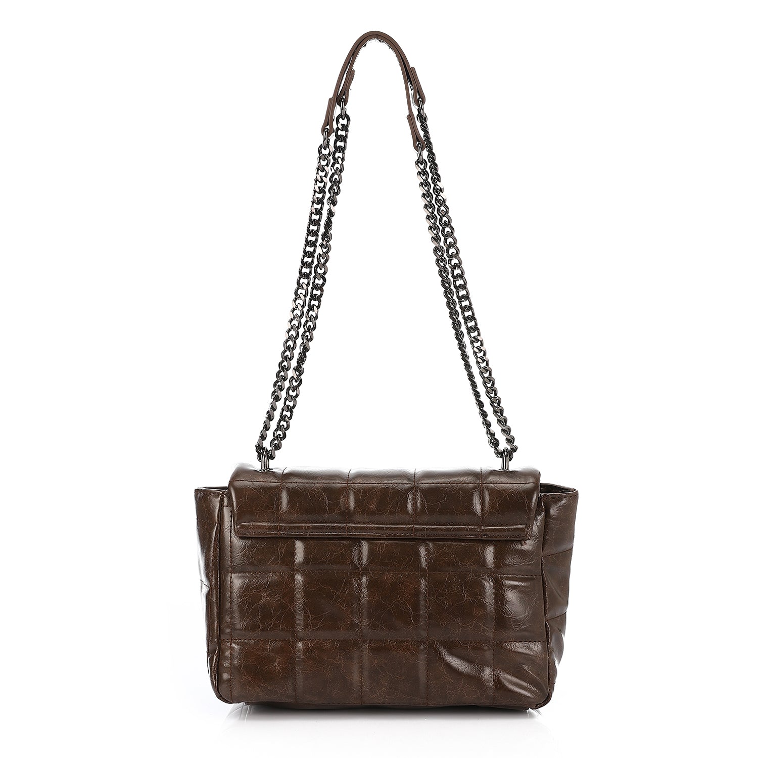 LID-DVTV-005 Leather Metal Shoulder Bag