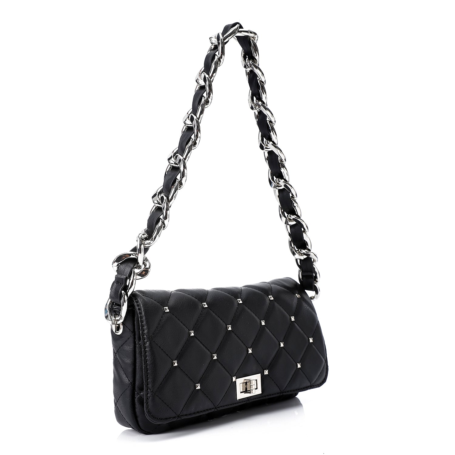 LID-DVTF-050 Metal Lock Closure Shoulder Bag