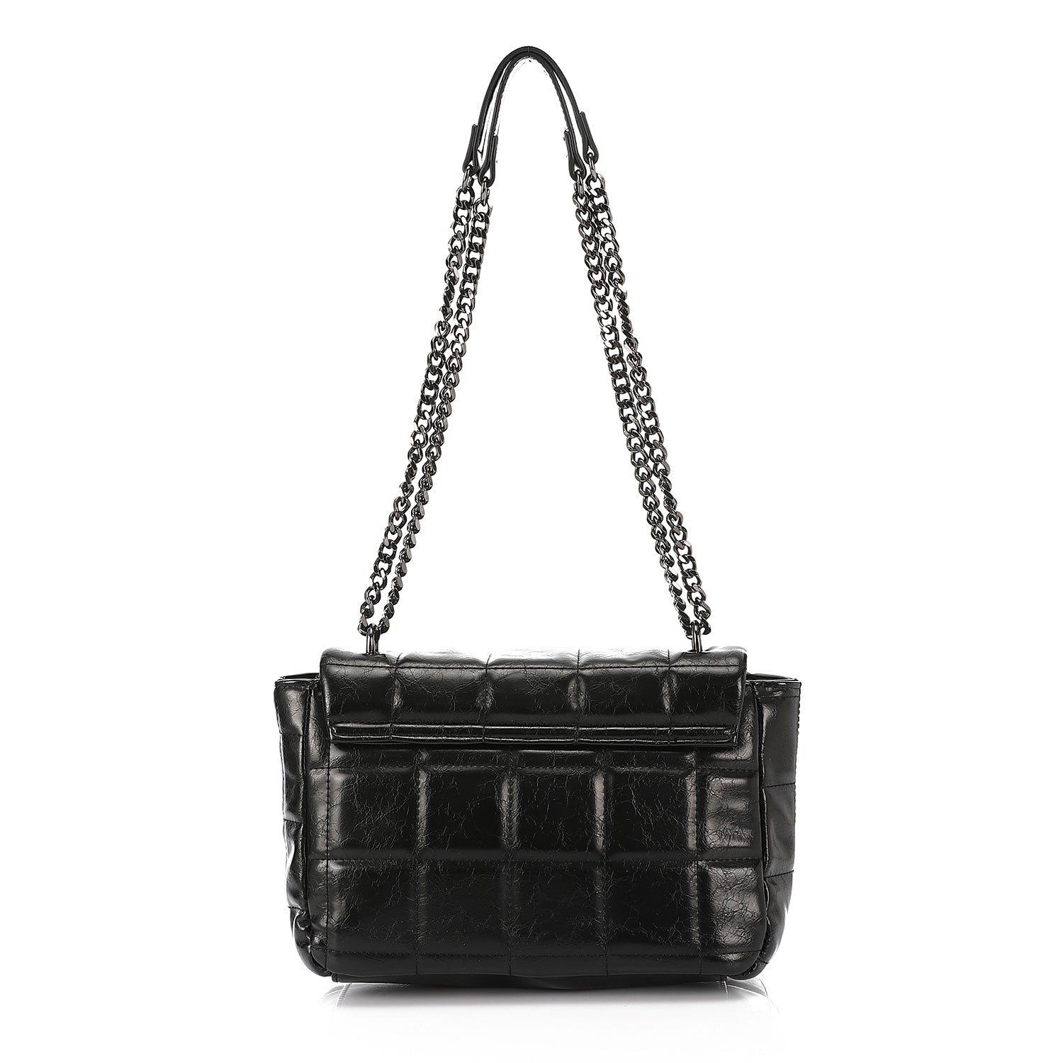 LID-DVTV-005 Leather Metal Shoulder Bag