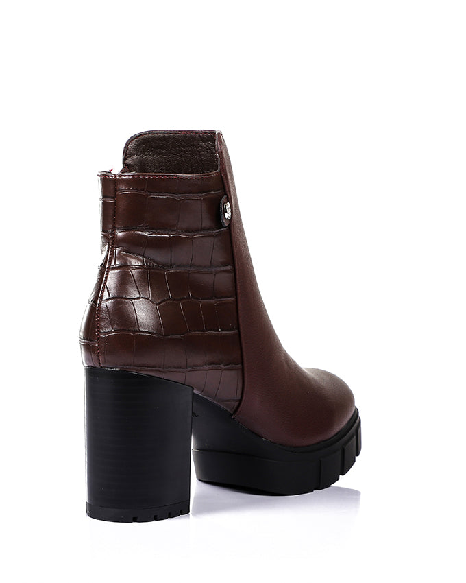 GPS-DVTH-009 Heeled Chunky Ankle Boot