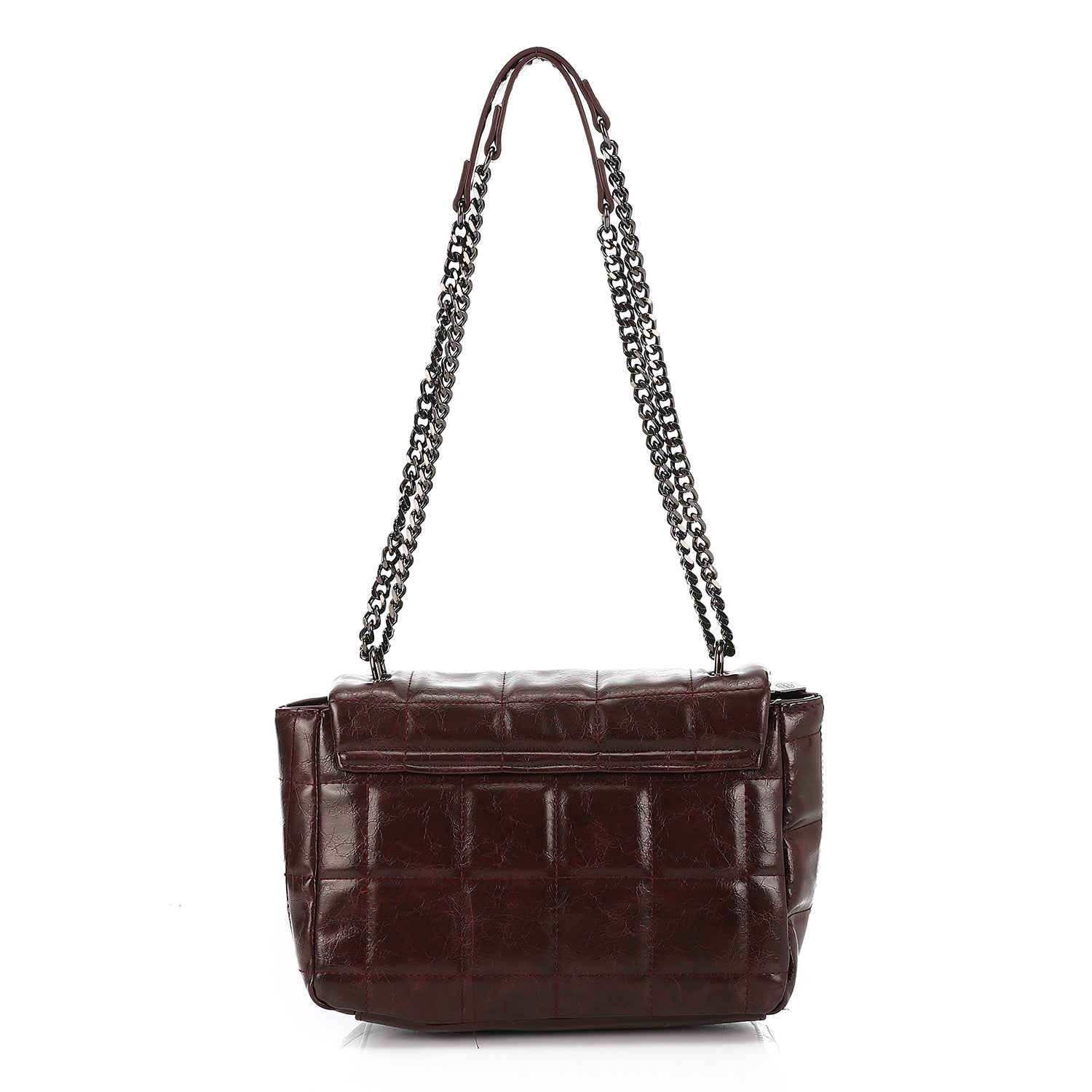 LID-DVTV-005 Leather Metal Shoulder Bag