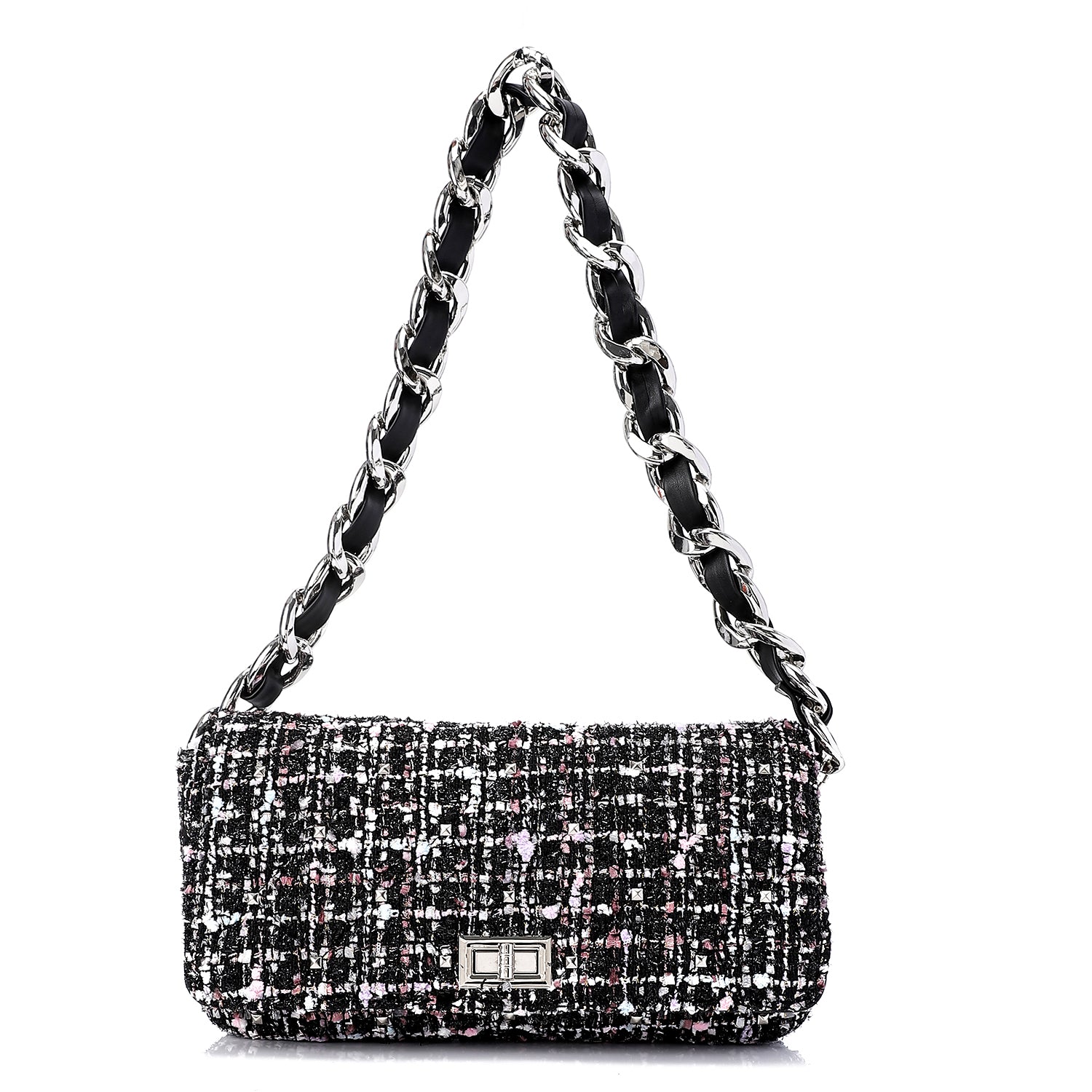 LID-DVTF-050 Metal Lock Closure Shoulder Bag