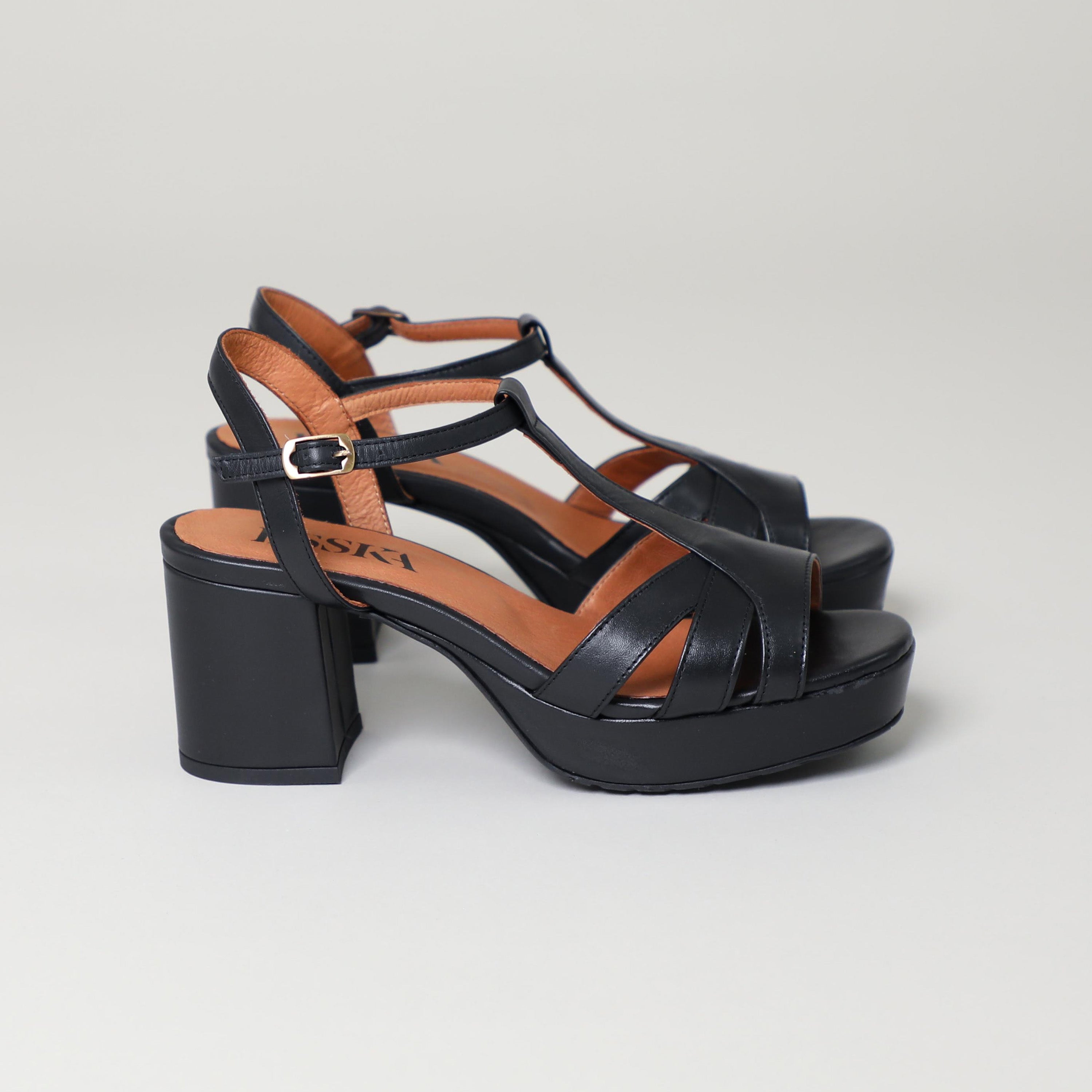 Charlie WIDE Black Leather
