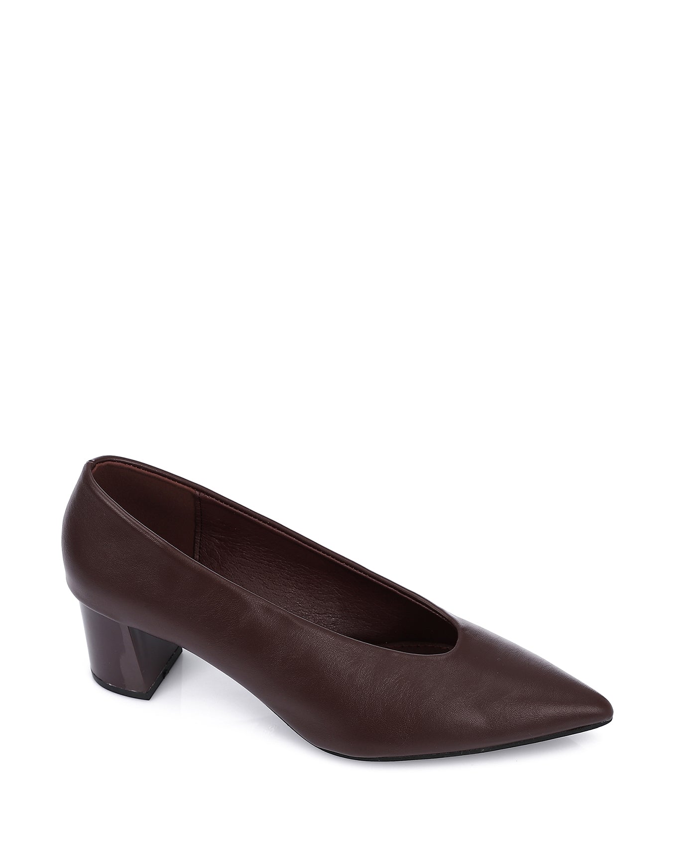 JAL-DVTV-002 Solid Pointed Toe Cap Mid Heels
