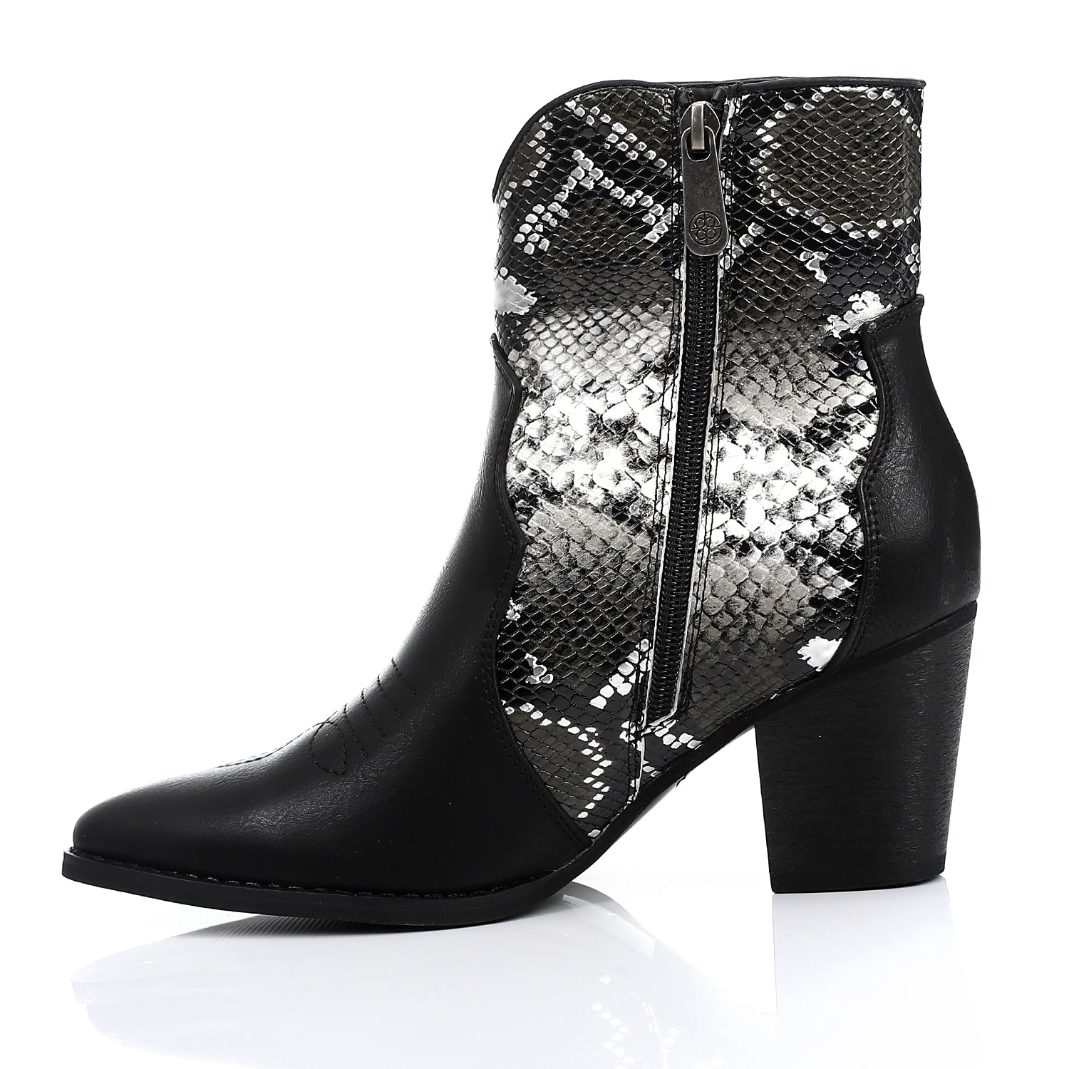 SUN-DVTF-005 Toecap Reptile Ankle Boot