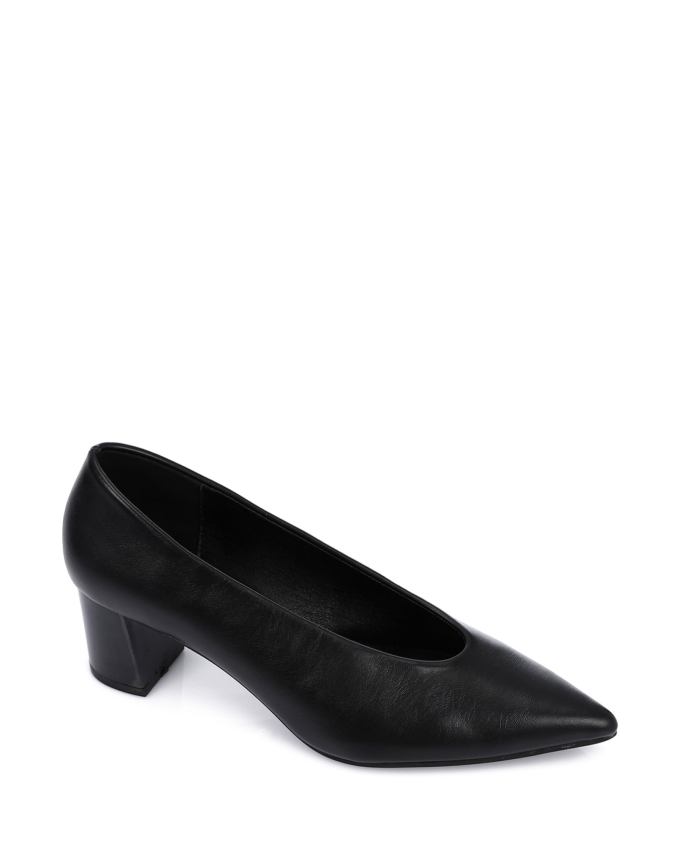 JAL-DVTV-002 Solid Pointed Toe Cap Mid Heels