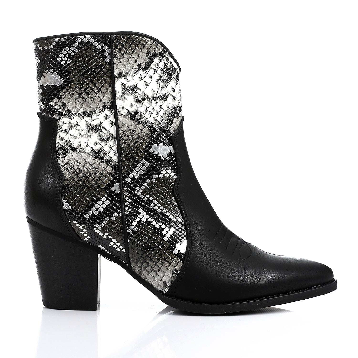 SUN-DVTF-005 Toecap Reptile Ankle Boot