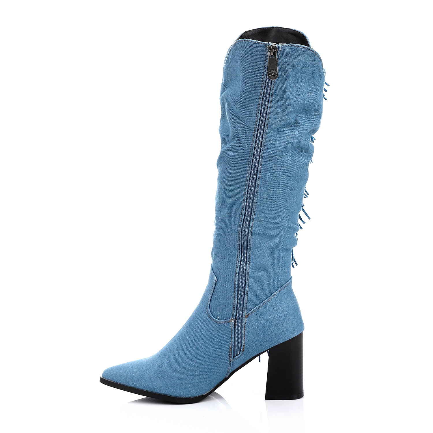 SUN-DVTF-007 Side Fringes Zipper high boot