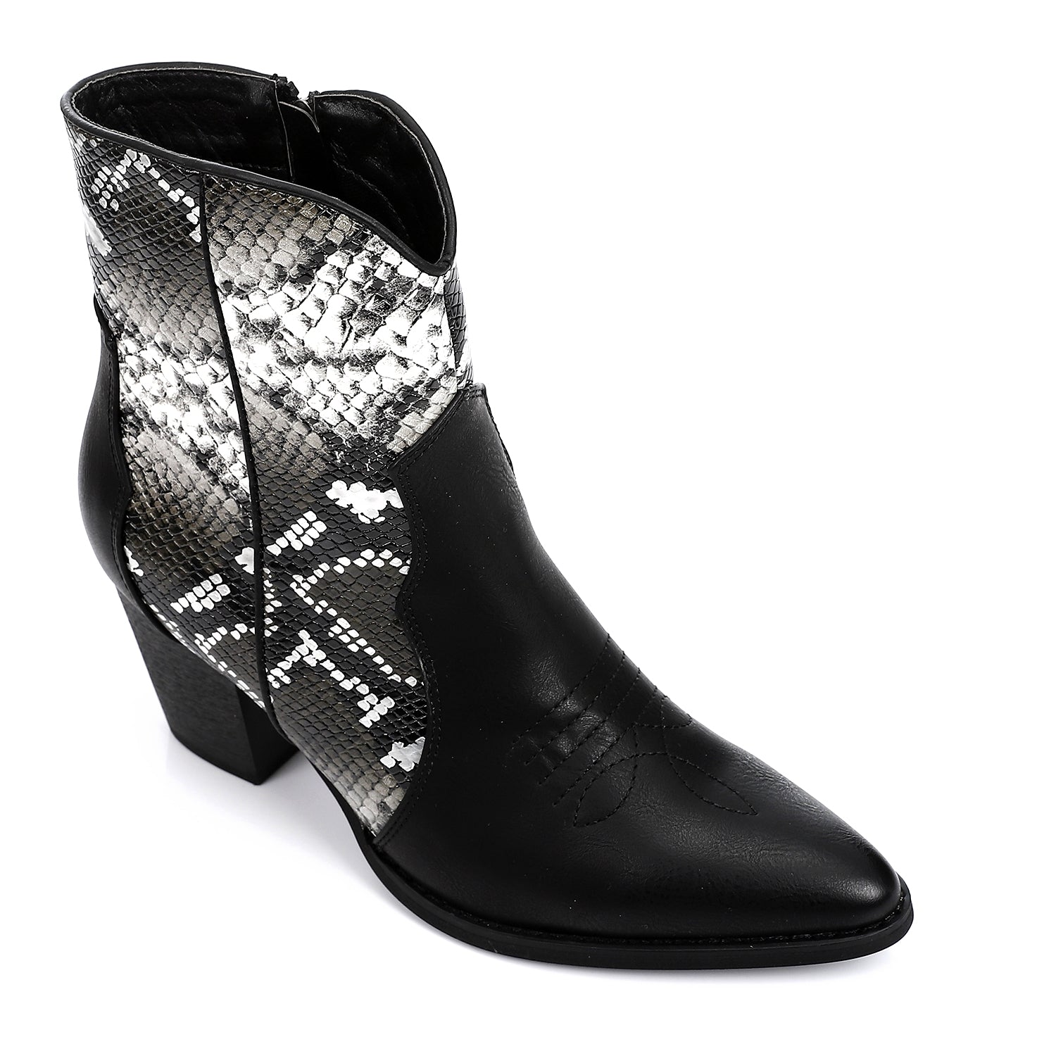 SUN-DVTF-005 Toecap Reptile Ankle Boot