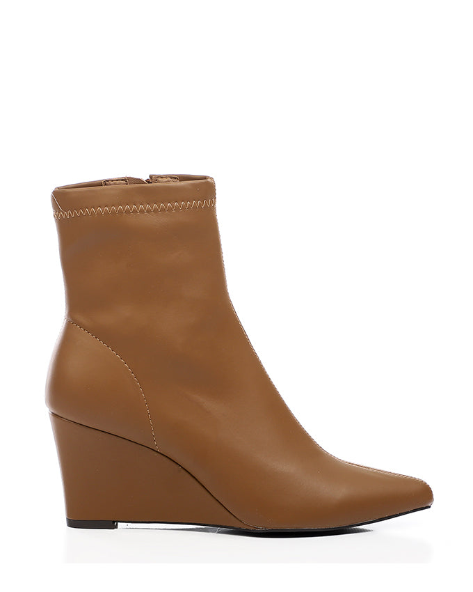 SUN-DVTH-018 Wedge Leather Ankle Boot