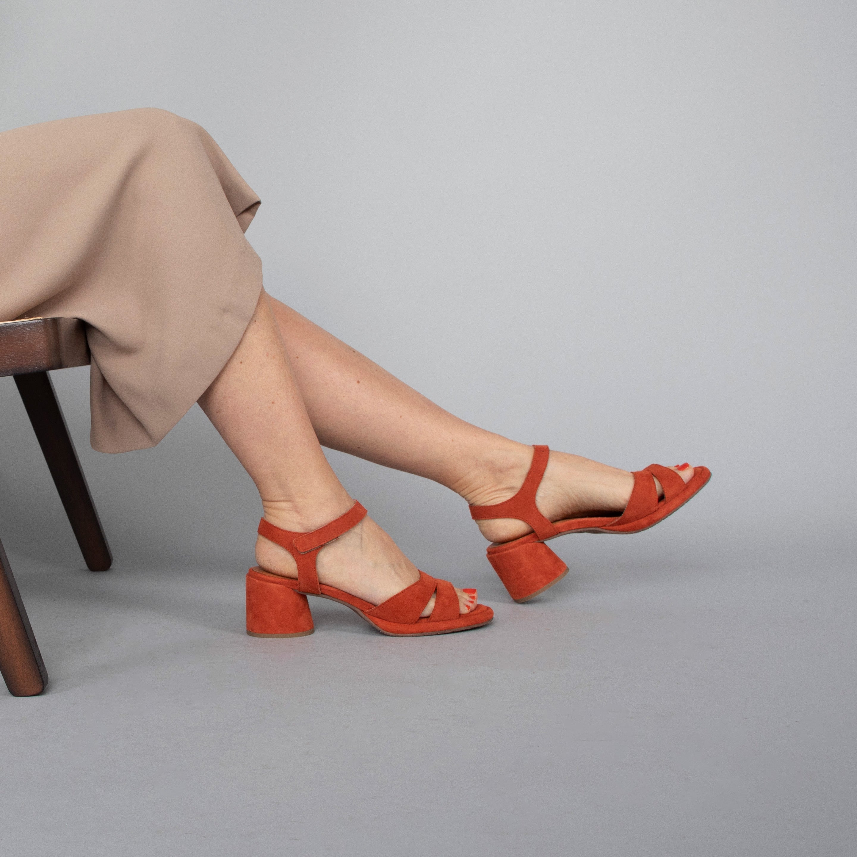 Olivia Rust Suede