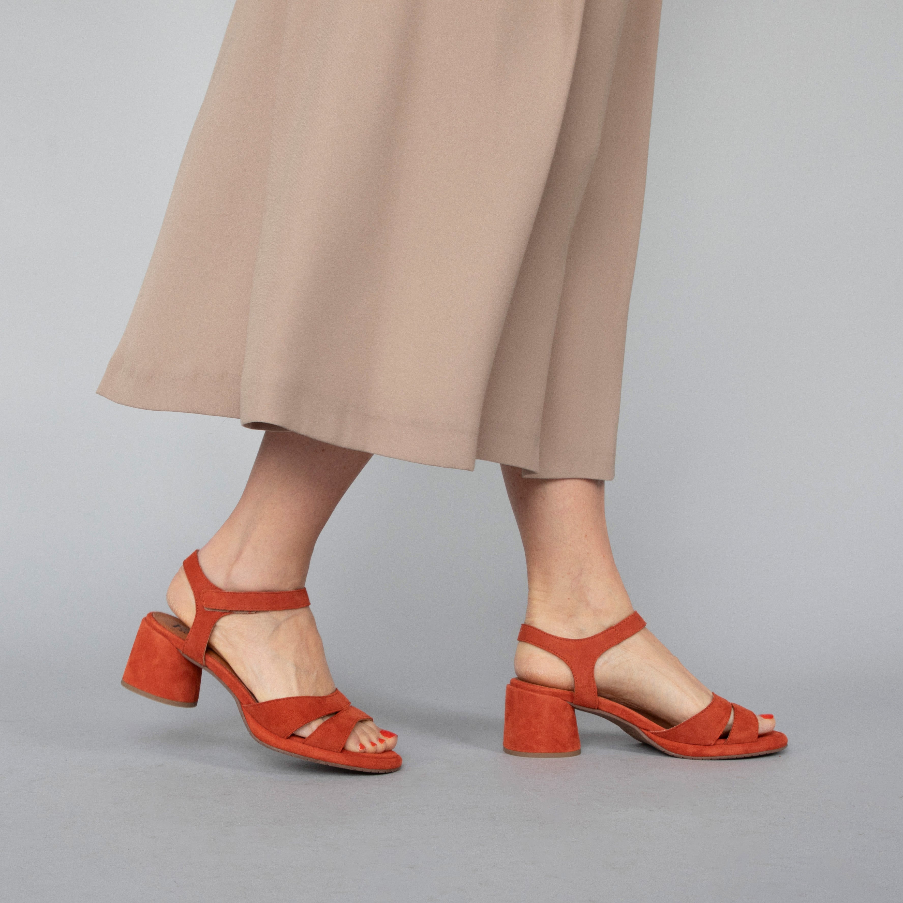 Olivia Rust Suede