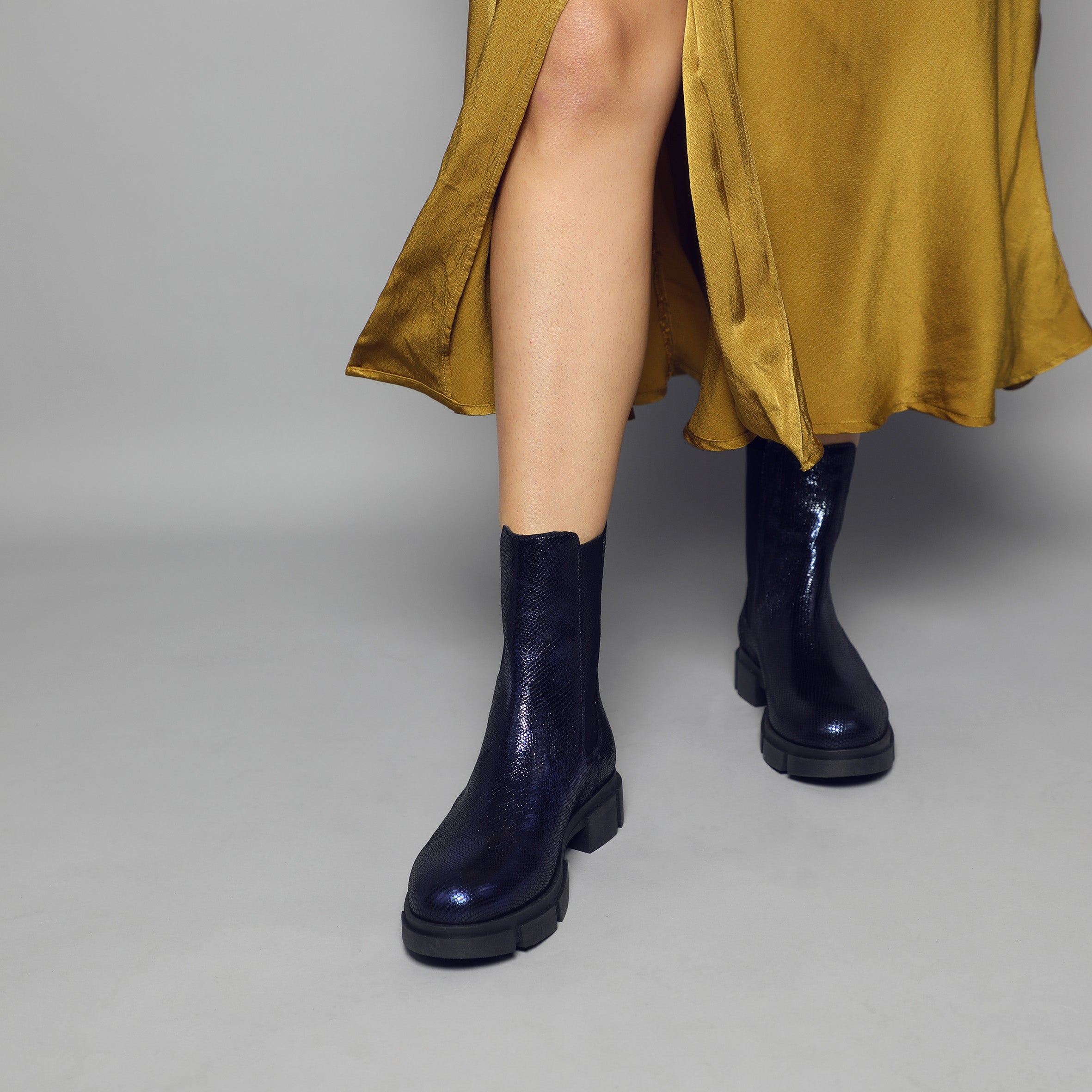 June Navy Metallic