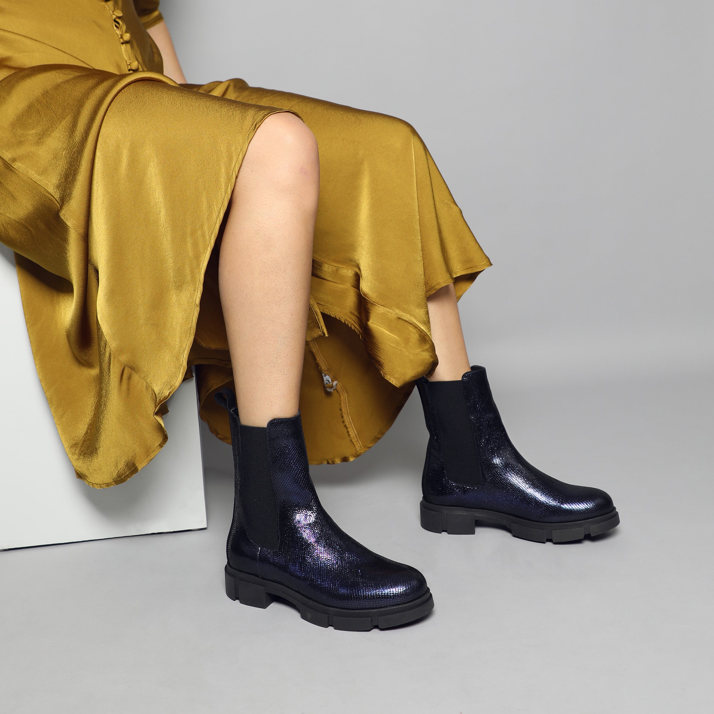 June Navy Metallic