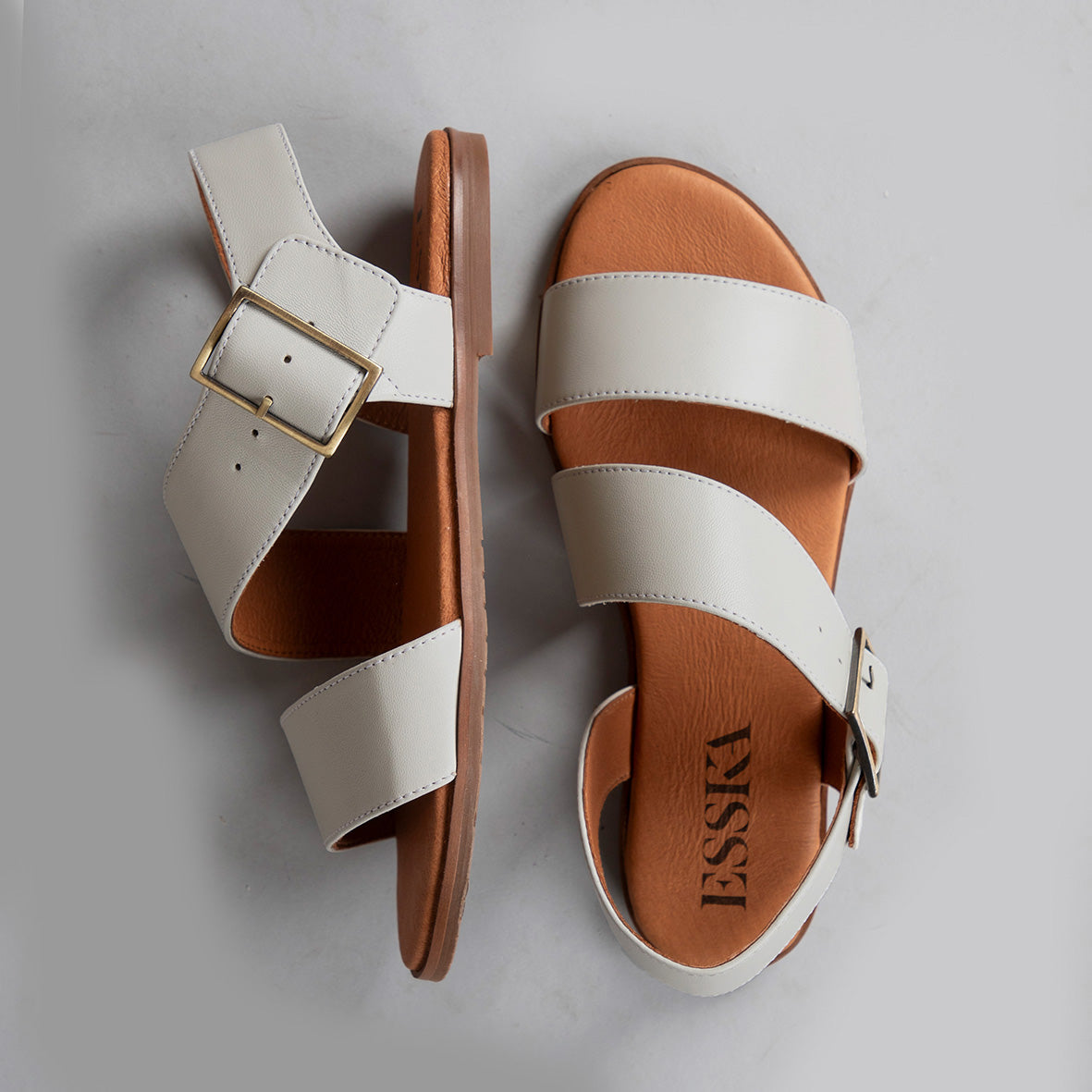 Nicole Off White Leather