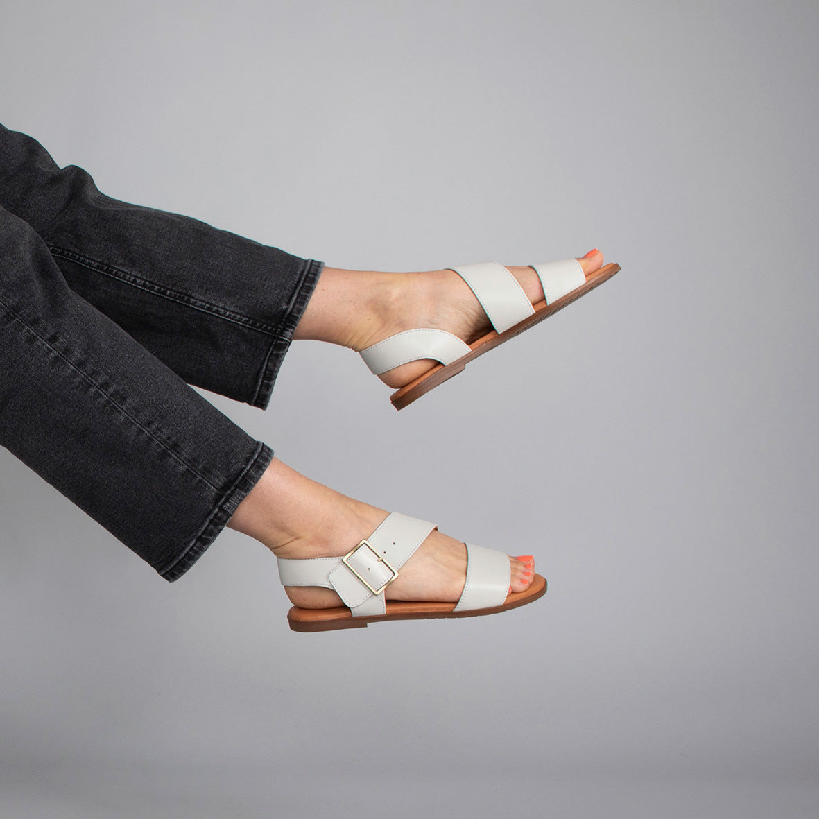 Nicole Off White Leather